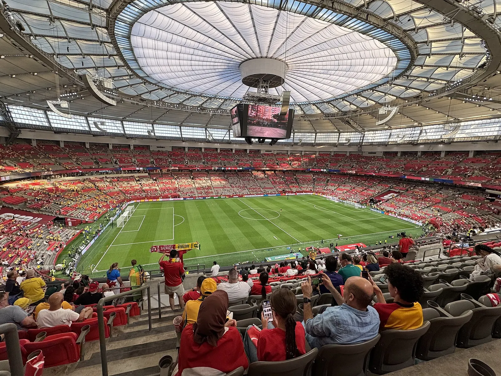 2026 Dünya Kupası'nda Avustralya–Türkiye maçı öncesi BC Place Stadyumu